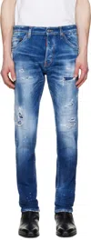 Dsquared2 Teddy Belt Loop Jeans In Blue