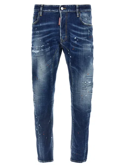 DSQUARED2 BLUE TIDY BIKER JEANS