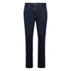 Dsquared2 Five-pocket Button-up Jeans With Logo Patch In Blue
