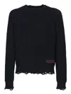 Dsquared2 Man Sweater Midnight Blue Size Xl Wool In Black