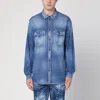Dsquared2 Tailored Denim Shirt With Vintage Wash