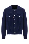 DSQUARED2 BLUE WOOL BLEND JACKET