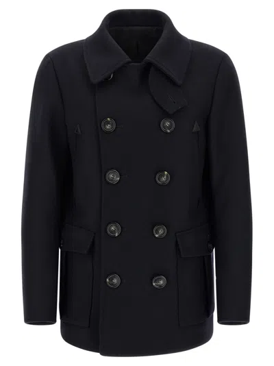 DSQUARED2 BLUE WOOL COAT