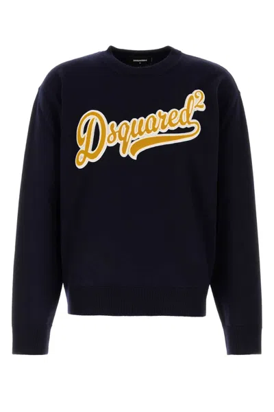 DSQUARED2 DSQUARED2 BLUE WOOL SWEATER