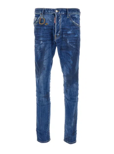 Dsquared2 Blue Worn Effect Jeans