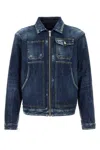 Dsquared2 Zippered Denim Jacket In Blue