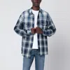 Dsquared2 Checked Pattern Shirt With Pockets And Collar In Blue