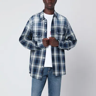 Dsquared2 Blue/white Check Patterned Shirt In Multi