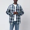 Dsquared2 Checked Pattern Shirt With Pockets And Collar In Blue