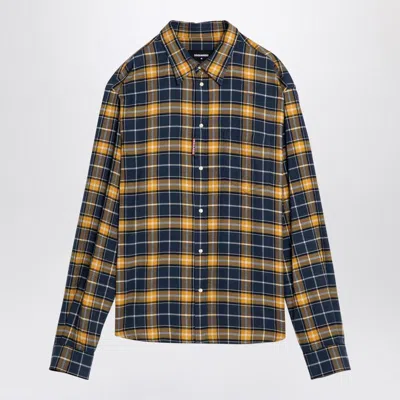 DSQUARED2 DSQUARED2 BLUE/YELLOW CHEQUERED SHIRT