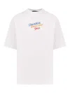 Dsquared2 White T Shirt With Round Neck And Embroidered Logo On The Front In Cotton Woman