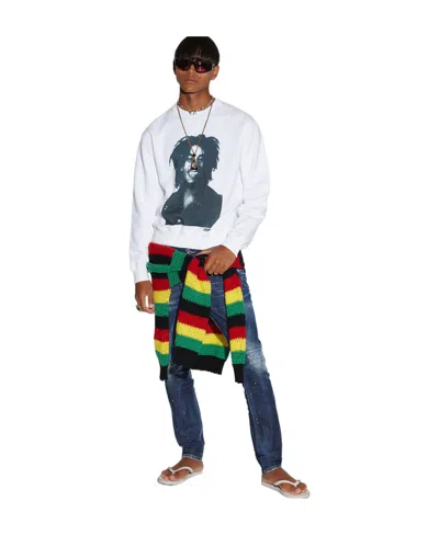 Dsquared2 Bob Marley Print Sweatshirt In Multicolor