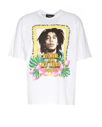 Dsquared2 Bob Marley Skater T-shirt In Multi