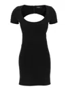 Dsquared2 Black Stretch Wool Blend Mini Dress In Black