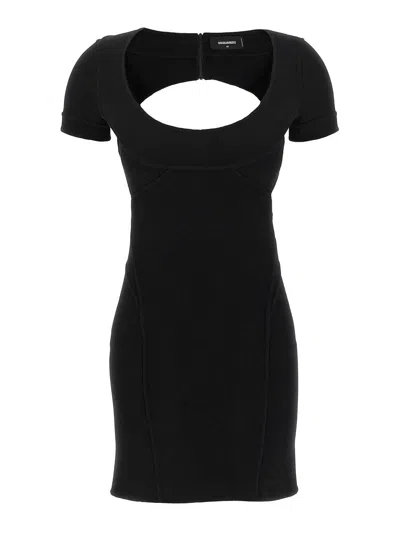 DSQUARED2 VESTIDO MIDI - NEGRO