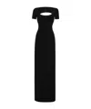 Dsquared2 Fitted Long Dress Round Neckline In Black