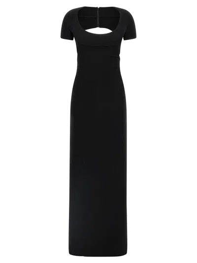 Dsquared2 Bodycon Cut-out Long Dress In Black