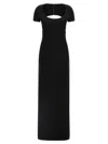 Dsquared2 Fitted Long Dress Round Neckline In Black