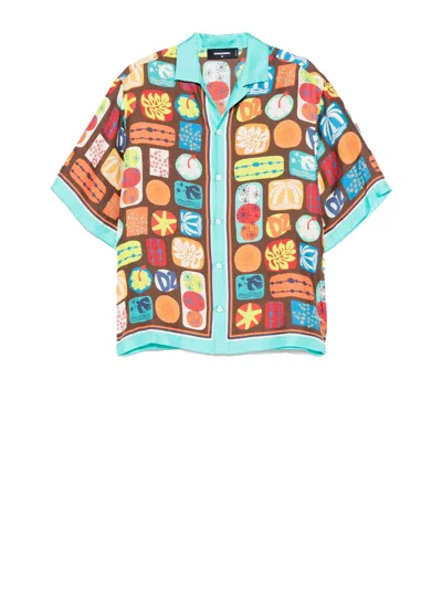 Dsquared2 Bold Red Shirt In Multi