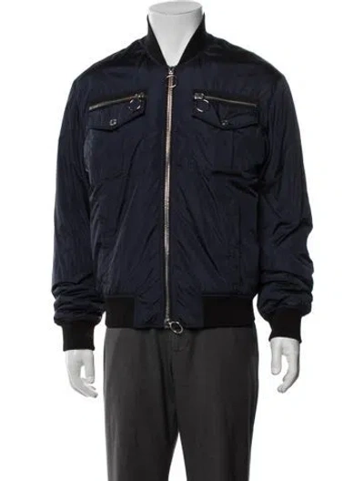 Pre-owned Dsquared2 Bomber Jacket In Blue