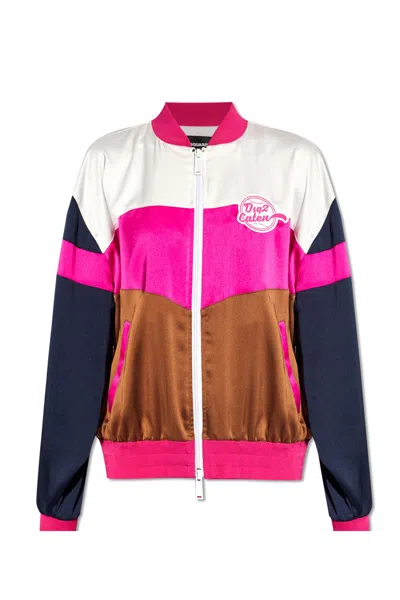 Dsquared2 Bomber Jacket In Multicolor