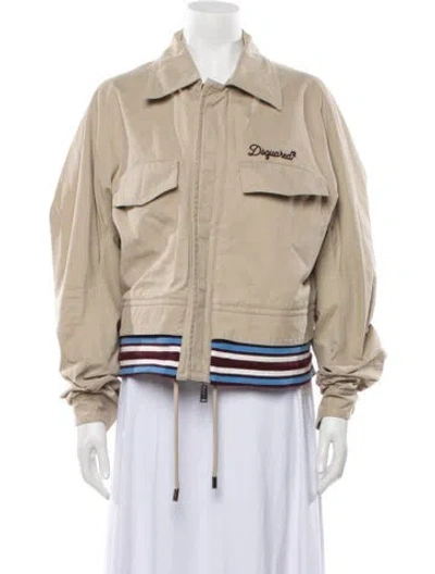 Pre-owned Dsquared2 Bomber Jacket W/ Tags In Neutrals