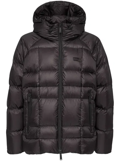 Dsquared2 Bomber Jacket With High Collar In Black