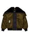 Dsquared2 Bomber Jacket With Printed Logo In Brown