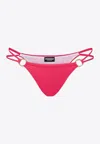 Dsquared2 Bondage Cut-out Bikini Bottom In Pink