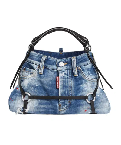 Dsquared2 Bondage Shoulder Bag In Blue