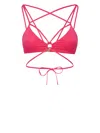 Dsquared2 Bondage Triangle Bikini Top In Pink