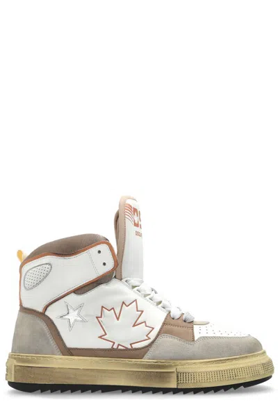 Dsquared2 Lace-up High-top Casual Shoes In Multi