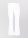 Dsquared2 Bootcut Cropped Trousers Belt Loops In White