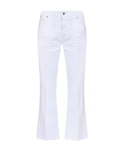 Dsquared2 Bootcut Cropped Trousers In White