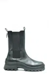 Dsquared2 Black Leather Ankle Boots In Black