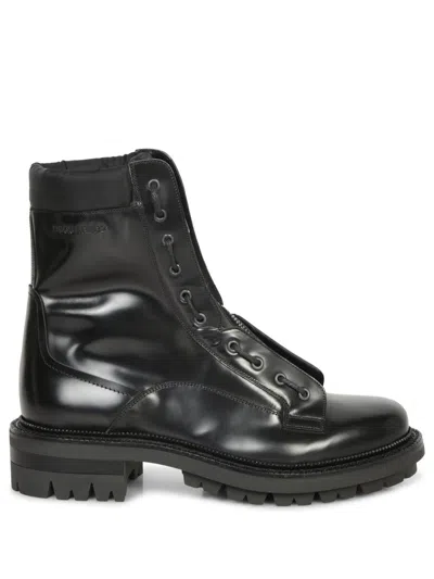 Dsquared2 Army Zip-detailed Combat Ankle Boots In Black