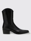 Dsquared2 Western Leather Ankle Boots In Black