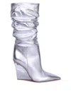 Dsquared2 Metal Ankle Boots In Metallic