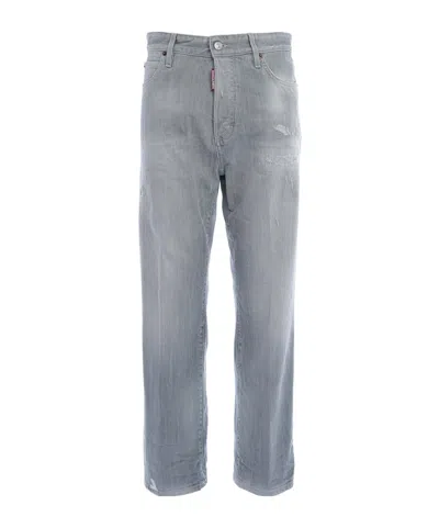 Dsquared2 Boston Belt Loop Jeans In Gray