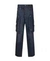 Dsquared2 Eros Wide Denim Cargo Jeans In Black