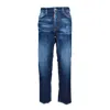 Dsquared2 Boston Dark Basic Blue Denim Jeans In Blue