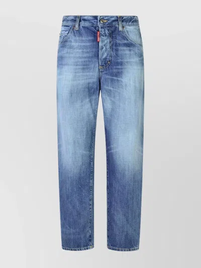 Dsquared2 'boston' Denim Jeans Faded Wash In Gold
