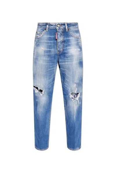 Dsquared2 Boston Tapered Jeans In Blue