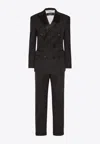 Dsquared2 Boston Virgin Wool Blend Suit With Structured Shoulders In Black