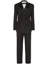 Dsquared2 Boston Virgin Wool Blend Suit With Structured Shoulders In Black
