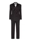 Dsquared2 Boston Virgin Wool Blend Suit With Structured Shoulders In Black
