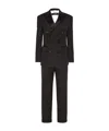 Dsquared2 Boston Virgin Wool Blend Suit With Structured Shoulders In Black