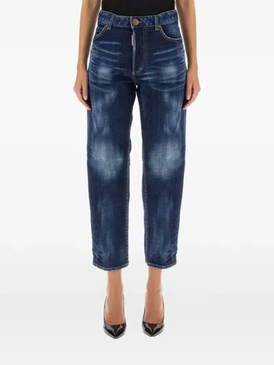 DSQUARED2 BOSTON FLAG-PATCH JEANS