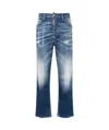 Dsquared2 Boston High-rise Cropped Jeans In Blue