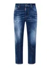 Dsquared2 Stretch Denim Boston Jeans In Blue